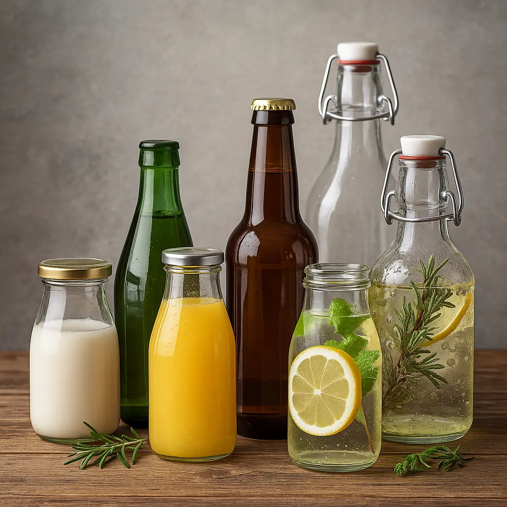 Botellas de vidrio para envasar