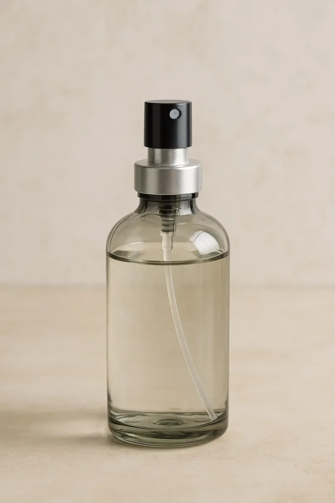 botella de vidrio con atomizador