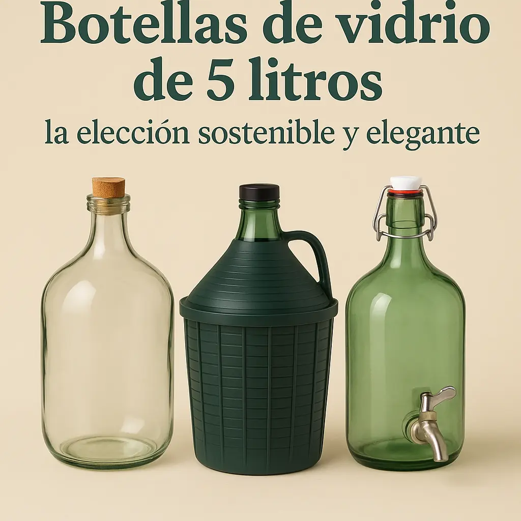 botellas de vidrio de 5 litros