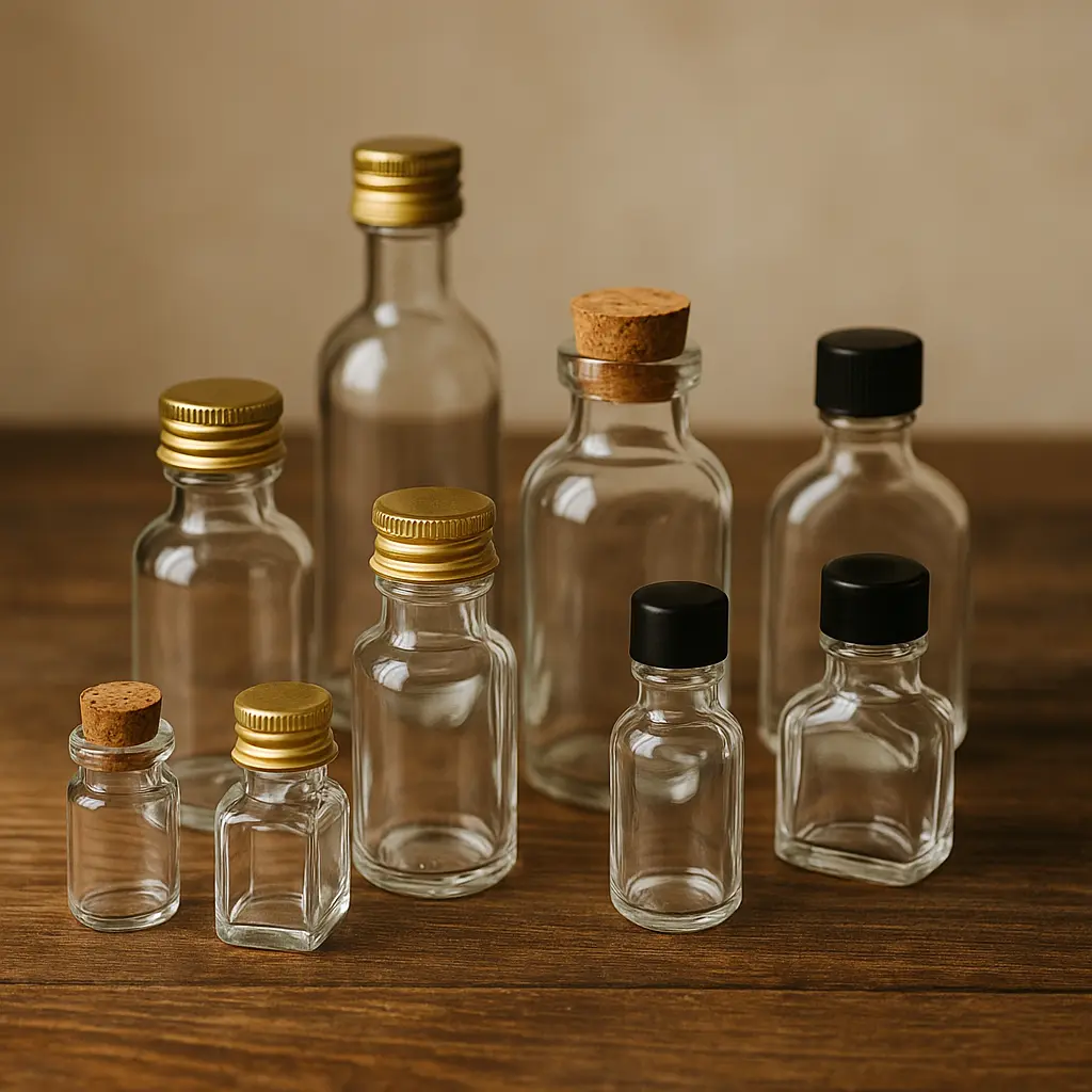 botellas de vidrio pequeñas