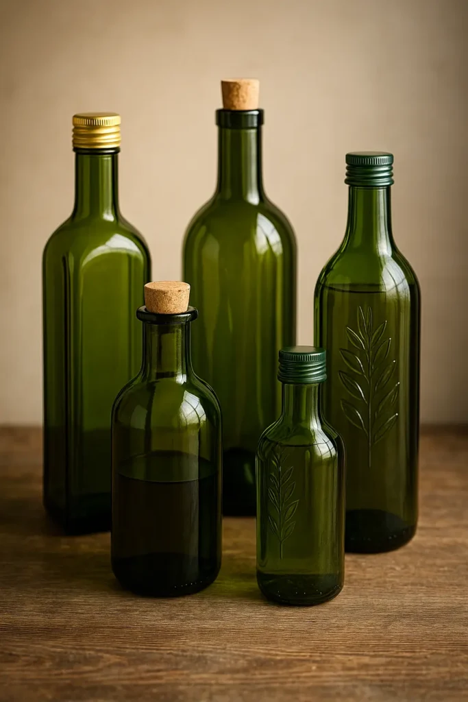 botellas de vidrio verde