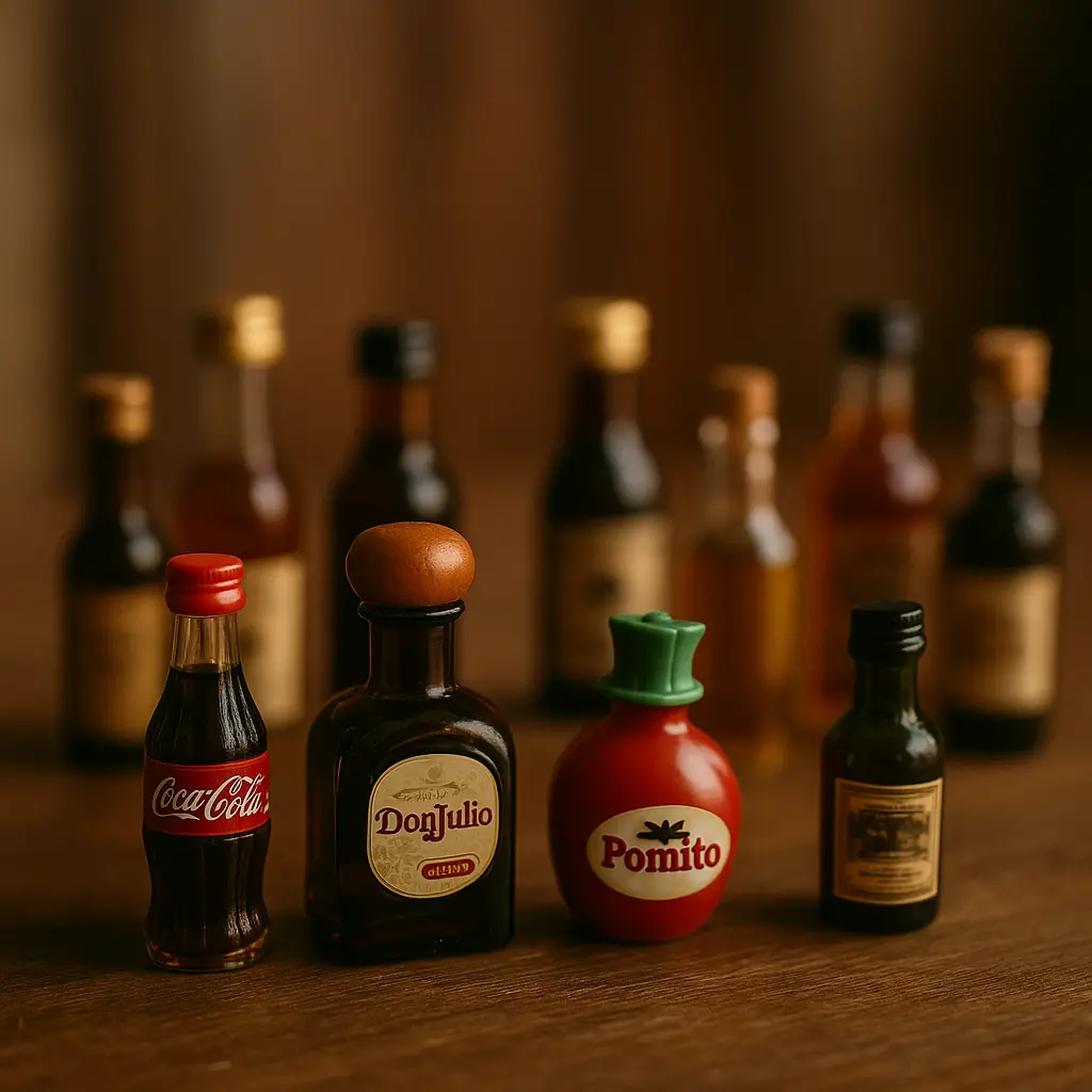 botellas en miniatura