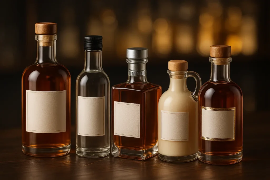 botellas licoreras de vidrio