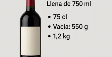 cuanto pesa una botella de vino