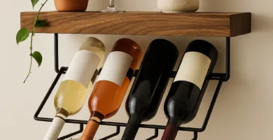 estante flotante para vino