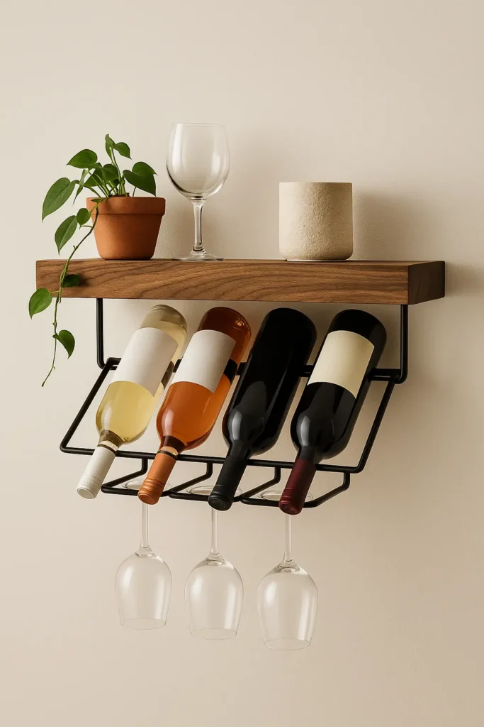 estante flotante para vino