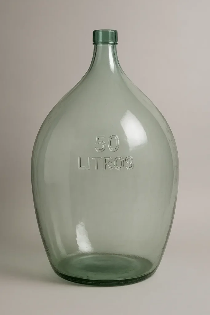garrafa de cristal de 50 litros