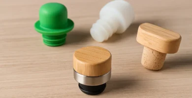 tapones para botellas de agua de cristal