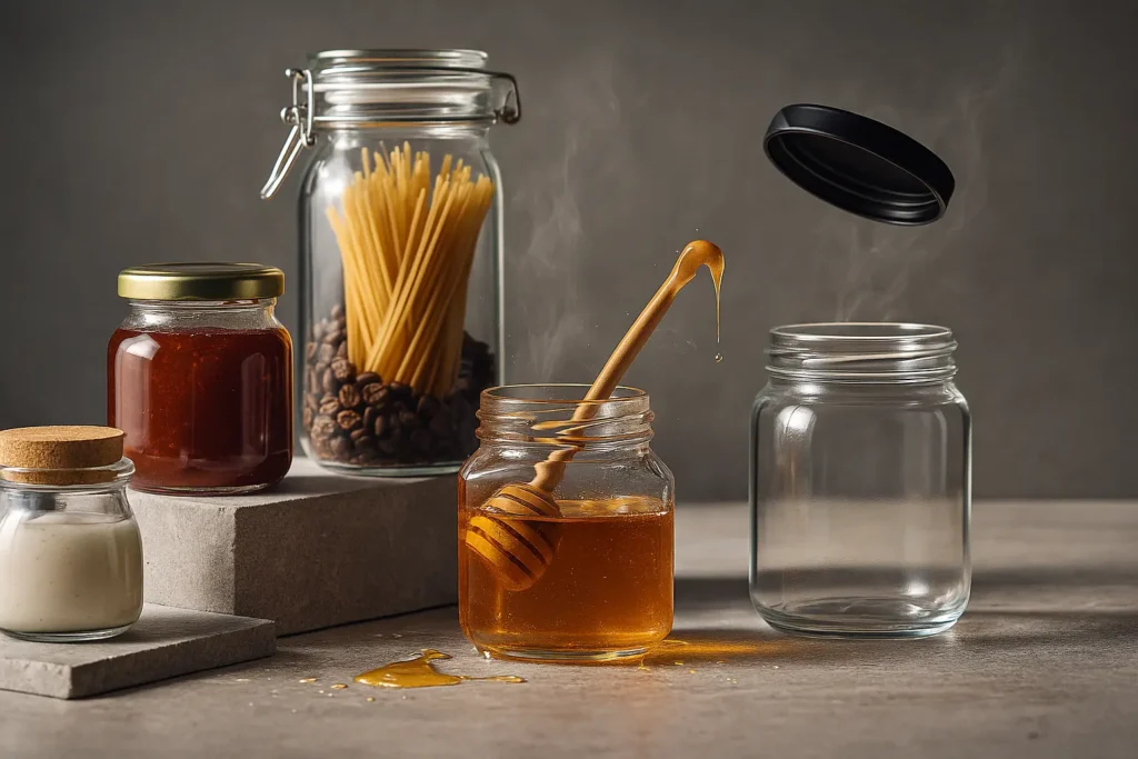 tarros de cristal con tapa