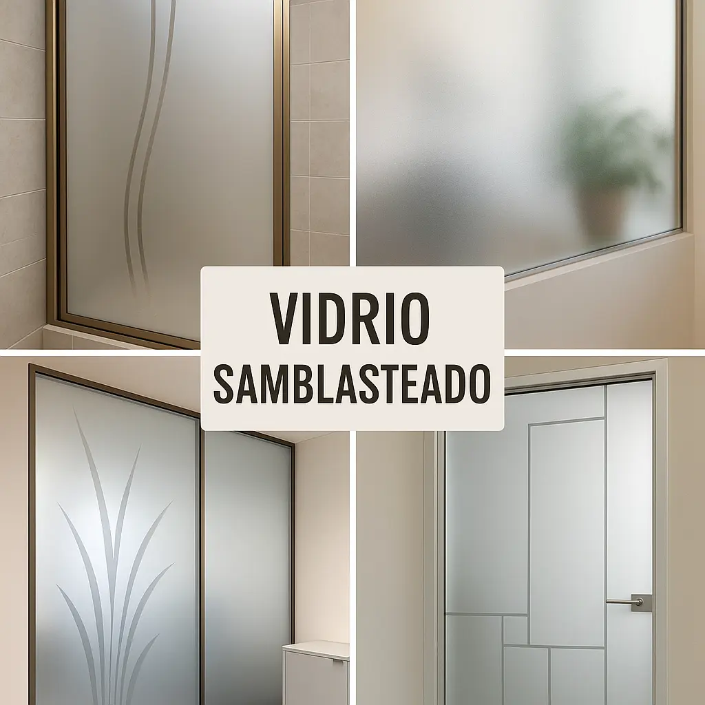 vidrio samblasteado